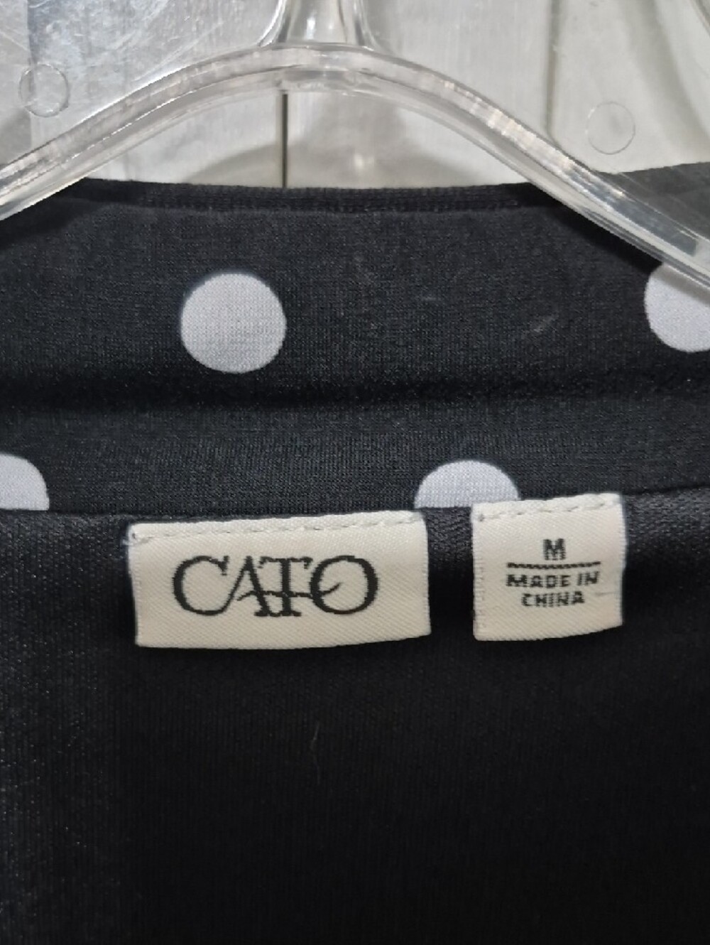 Cato Black and White Polka Dot Midi Dress - Picture 3 of 3